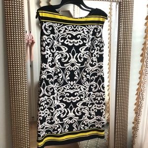 Small Blue, White, and Yellow Paisley Jessica Howard Dress
